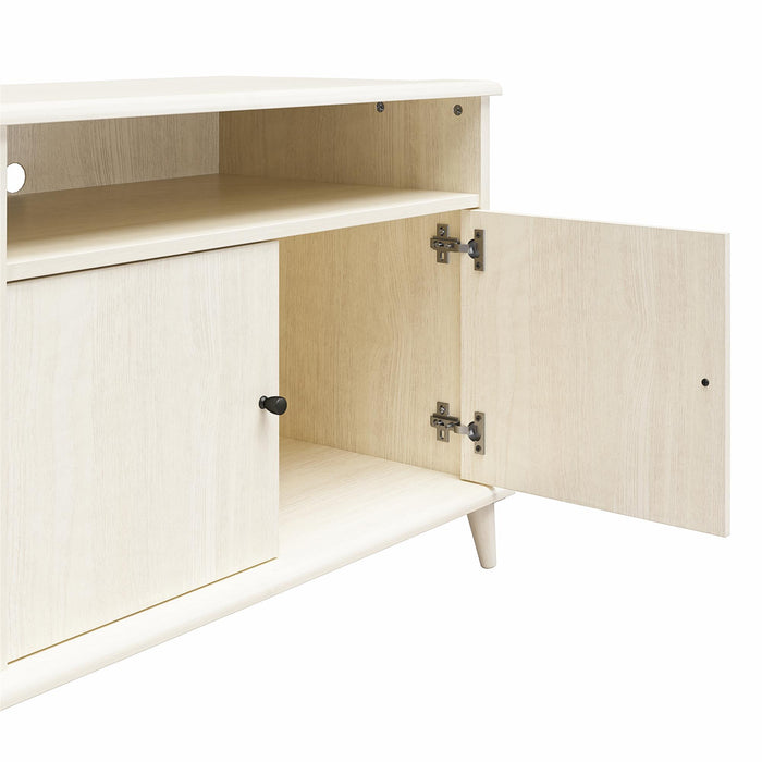 Meuble pour téléviseur Farnsworth d’Ameriwood Home avec foyer électrique pour téléviseurs jusqu’à 65 po - chêne ivoire