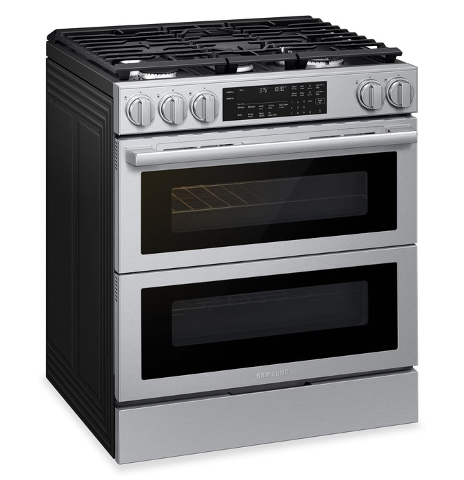 Cuisinière à gaz encastrée Flex DuoMC de Samsung de 6,0 pi3 avec friture à air Air Fry Max - argentée - NSG90H60DRAA