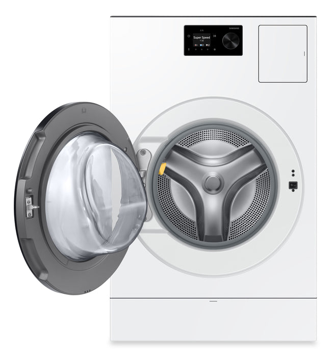 Laveuse-sécheuse tout-en-un Bespoke de Samsung de 6,1 pi3 avec IA - blanche - WD80H53BHWAC
