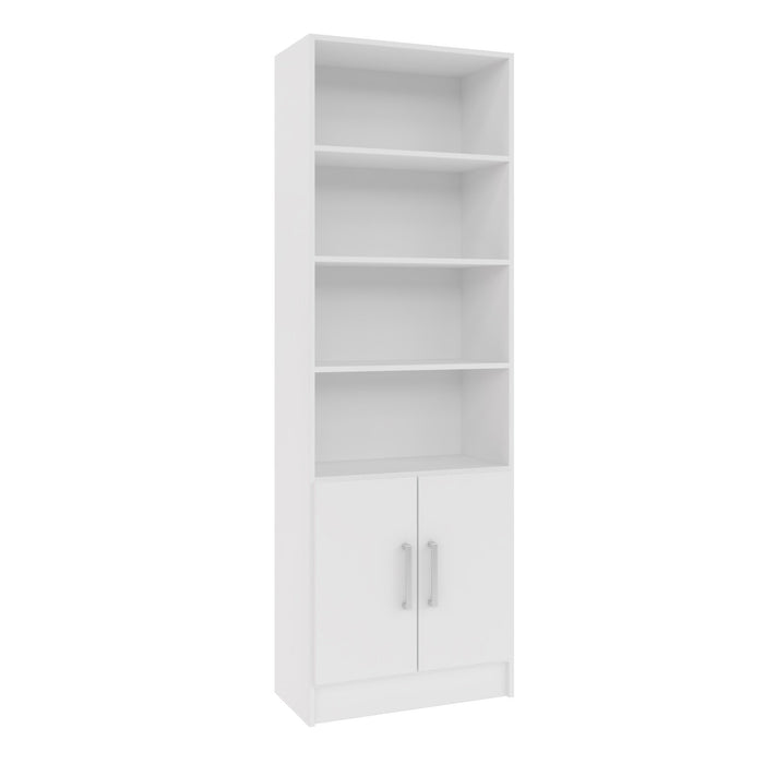 Armoire pratique Catarina de Manhattan Comfort avec 5 tablettes - blanche