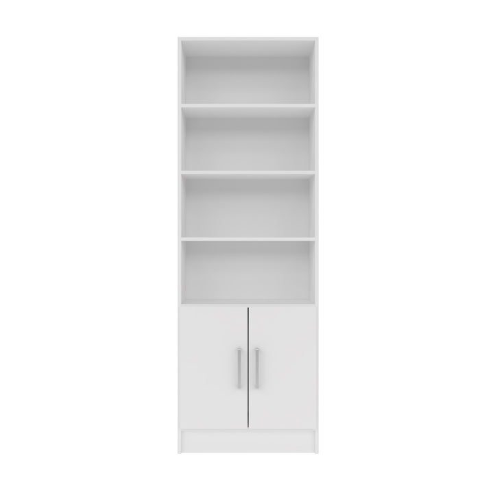 Armoire pratique Catarina de Manhattan Comfort avec 5 tablettes - blanche