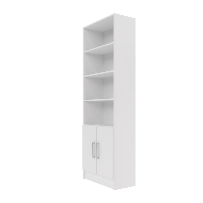 Armoire pratique Catarina de Manhattan Comfort avec 5 tablettes - blanche