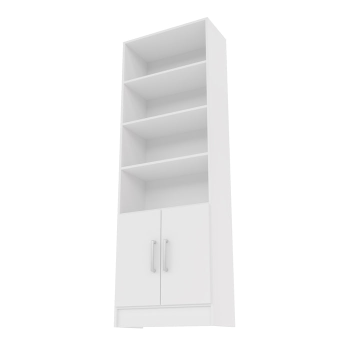 Armoire pratique Catarina de Manhattan Comfort avec 5 tablettes - blanche