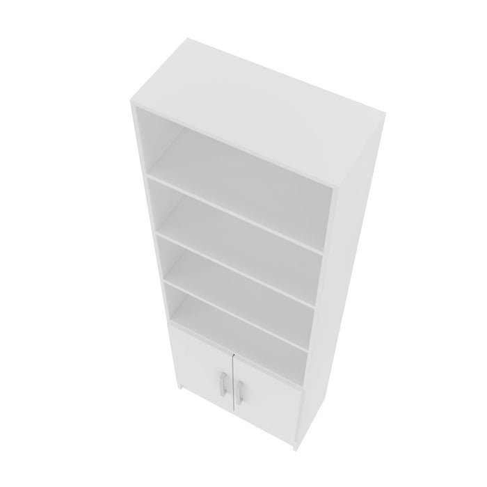 Armoire pratique Catarina de Manhattan Comfort avec 5 tablettes - blanche