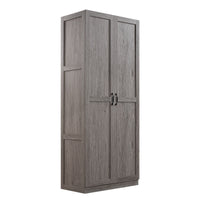 Armoire de rangement autoportante moderne Hopkins de Manhattan Comfort avec 7 tablettes - noire