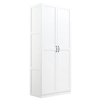 Armoire de rangement autoportante moderne Hopkins de Manhattan Comfort avec 7 tablettes - grise