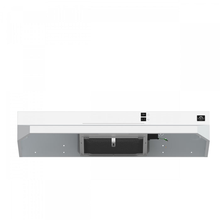 Hotte de cuisiniere sous armoire Bari Espresso de 30 po en noire, 600 CFM-FRHUC5255-30BLK