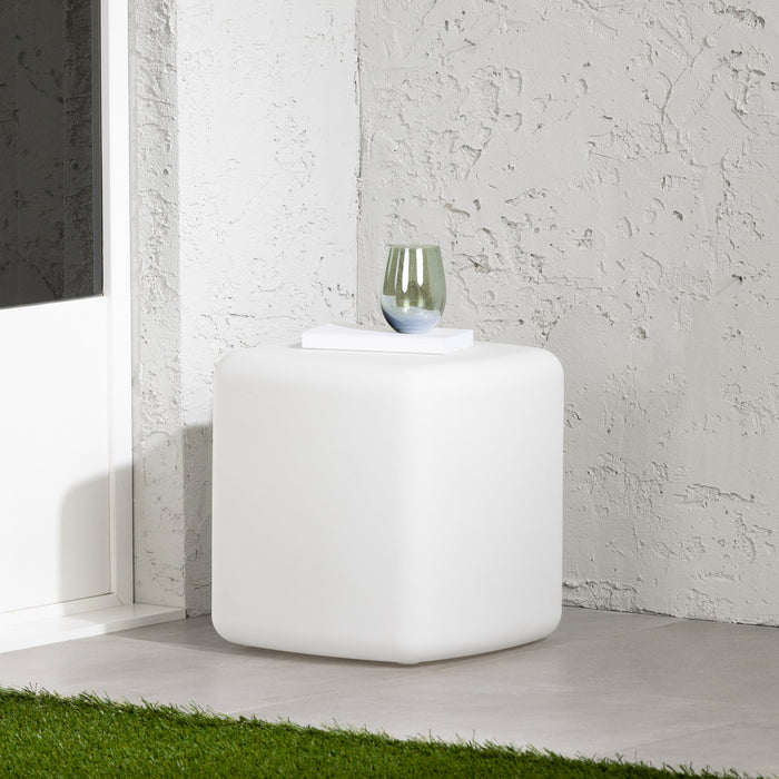 Table de fauteuil Dalya pour l’extérieur - blanche