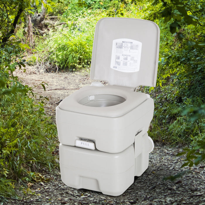Homcom Outdoor Portable Travel Toilet Flush Reservoir