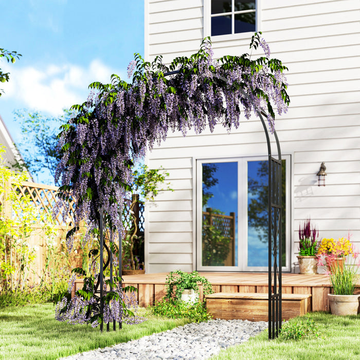 Outsunny Arche De Jardin En Acier De 7,3 Pi, Tonnelle De Jardin
