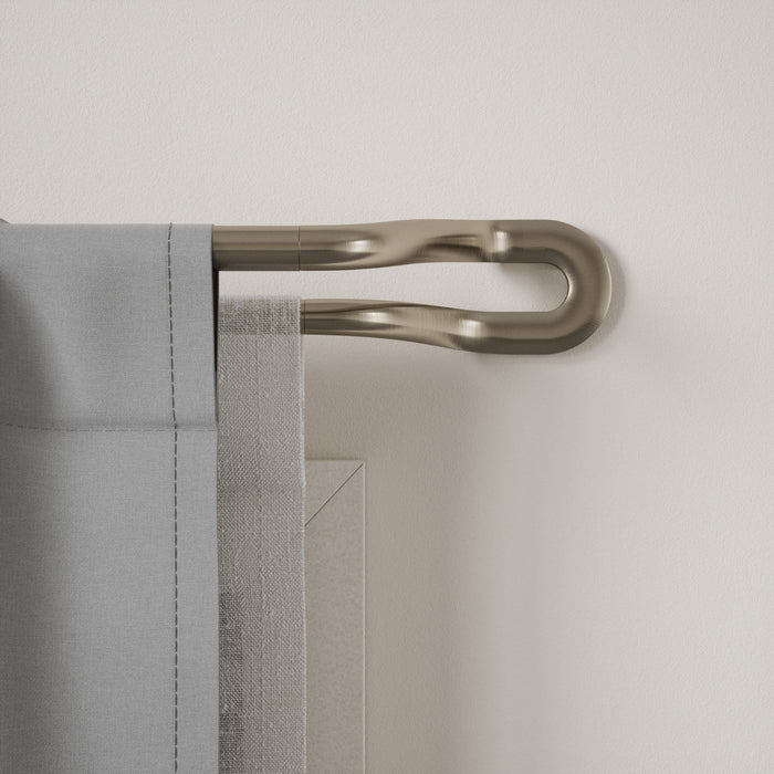  Tringle à rideaux coupe-lumière extensible double Midnight de Umbra nickel de 3/4 po - 42 po à 120 po