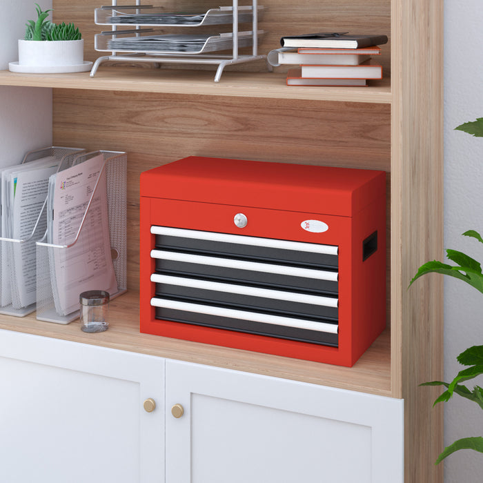 Durhand Boite A Outils A 4 Tiroirs Avec Loquet Et Cles Pour Garage