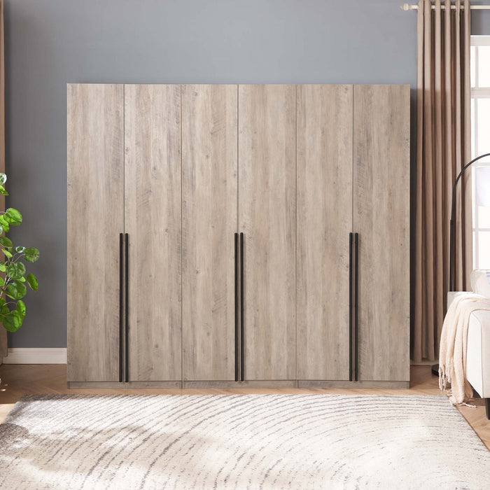 Armoire moderne Lee 32\" en gris rustique - Ensemble de 3