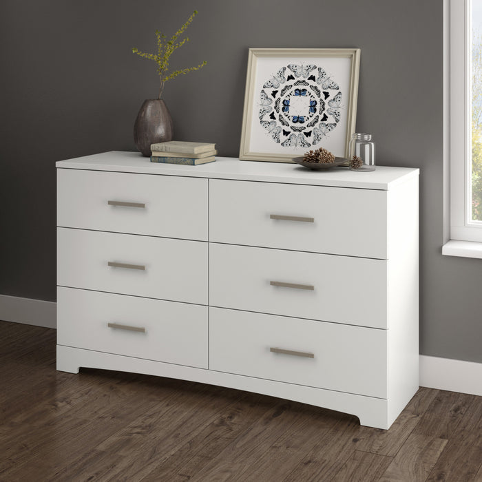 Gramercy Commode 6 Tiroirs - Blanc Solide