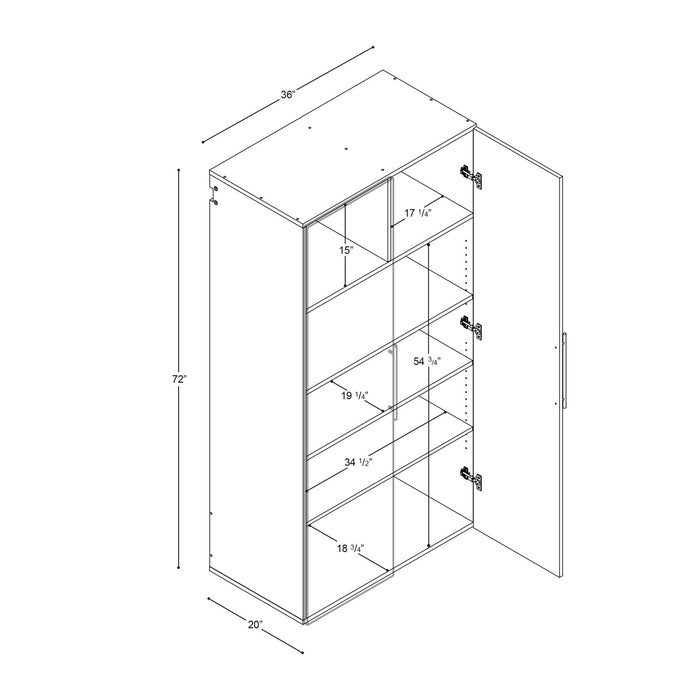Hangups Armoire De Rangement De Garage 36 Pouces – Noir