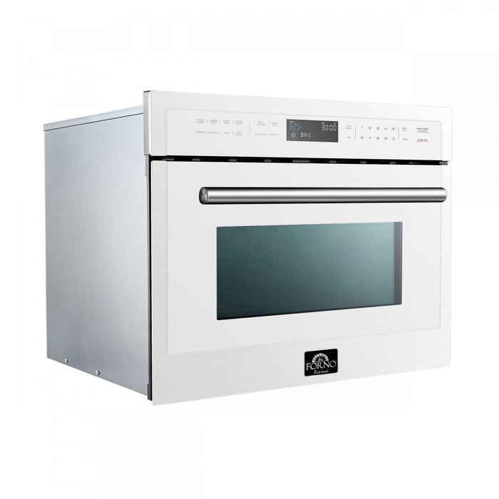 Four a micro-ondes encastrable Oliena Espresso Blanc 24 pouces, 1,6 pi³ - FMWDR3093-24WHT