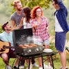 Outsunny 2 Burner Propane Gas Grill, Outdoor Portable Tabletop BBQ with Foldable Legs, 10000 Each Burner, Lid, for Camping, Picnic, Backyard, Black