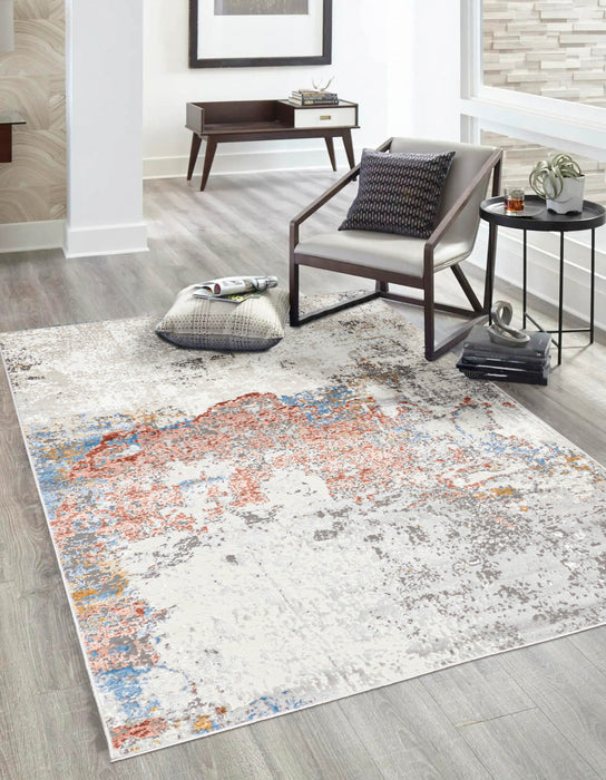Tapis Contemporain/Moderne Bronte 8'0\" x 10'0\" en Ivoire