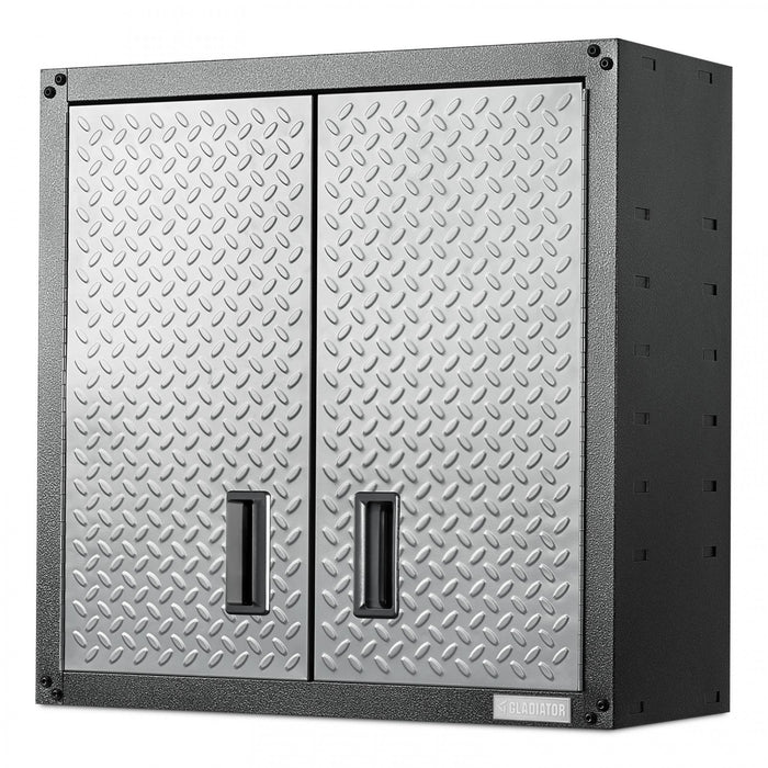 Armoire murale GearBox à portes pleine grandeur de Gladiator - bande de roulement argentée
