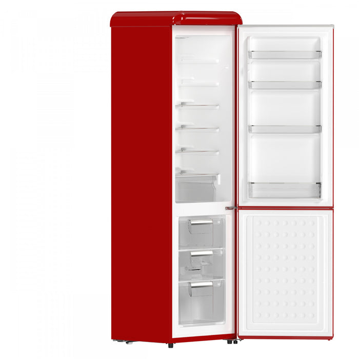 Refrigerateur Storico de 22 po style retro avec congelateur inferieur, rouge, 9 pi³ - FFFFD1745-22RED