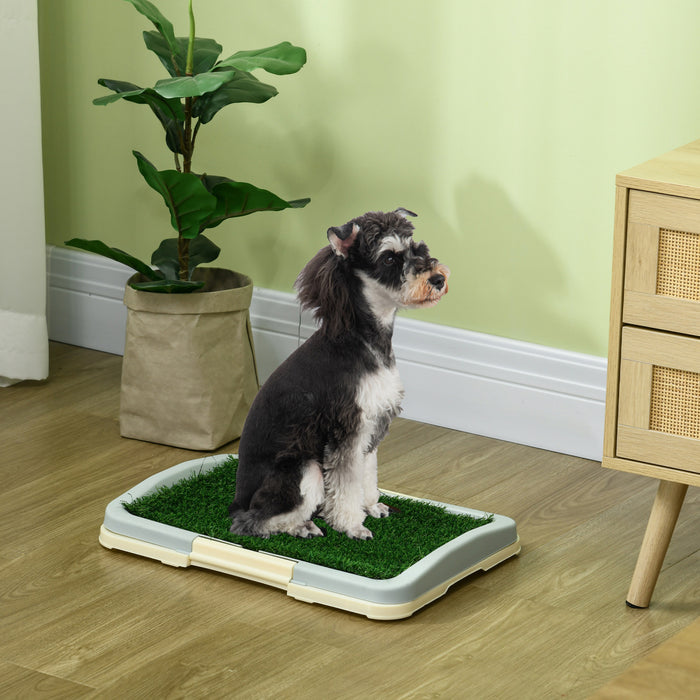 Tapis de Gazon avec Plateau pour l'Apprentissage de la Proprete des Chiens