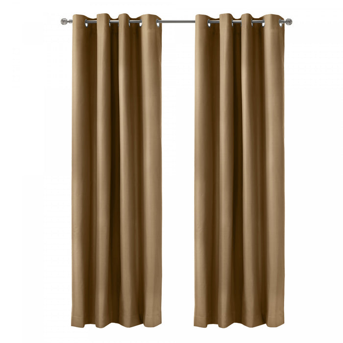 Panneau de rideau coupe-lumière à œillets Alpin sable de Thermaplus - 52 x 108