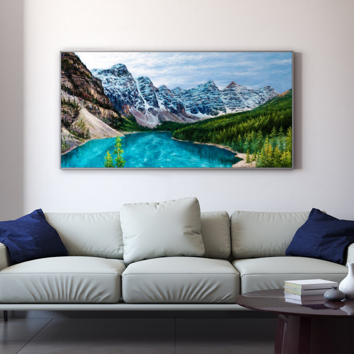 Œuvre d’art murale « Chalet Lake »