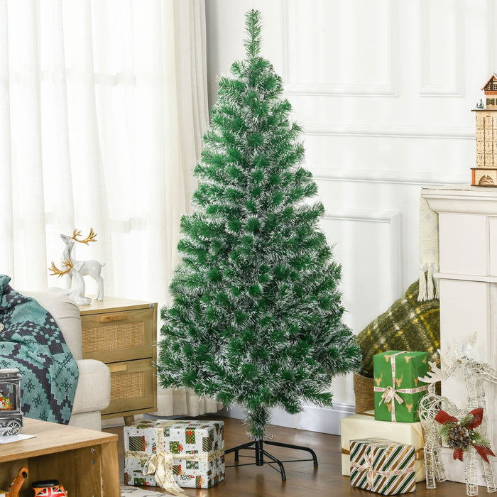 HOMCOM Arbre de Noel artificiel 6' avec branches realistes, Vert