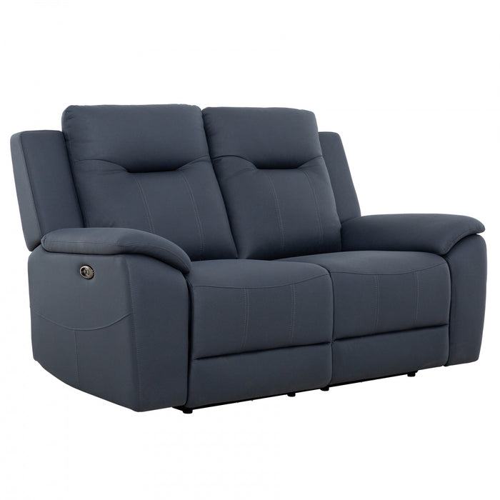 Causeuse inclinable electrique Sutton de 66 po rembourree - Bleu