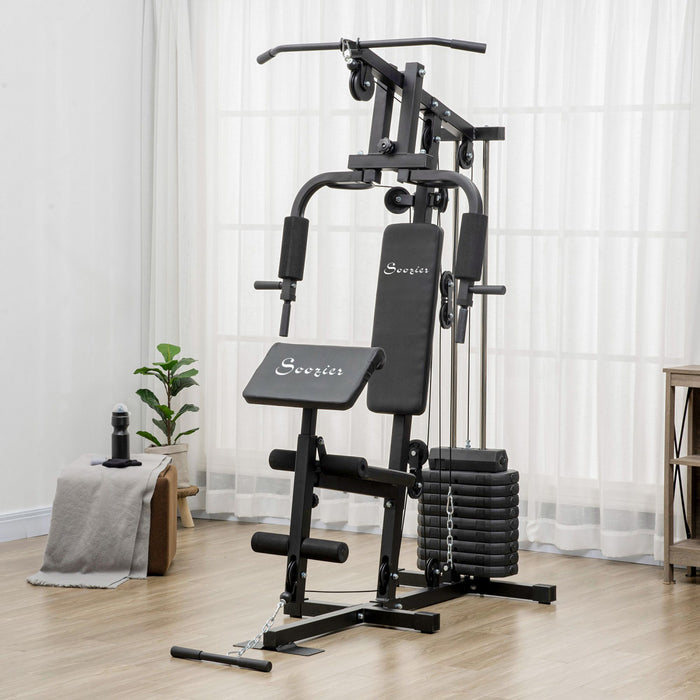 Soozier Machine De Gymnastique A Domicile Soozier Avec Pile De Poids De 99 Lb