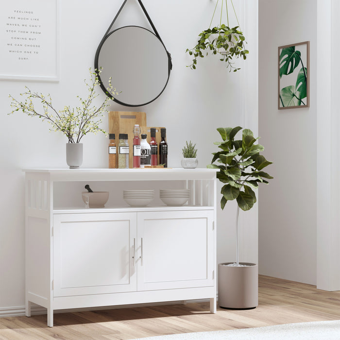 HOMCOM Buffet de Cuisine Armoire Console Bois Rangement