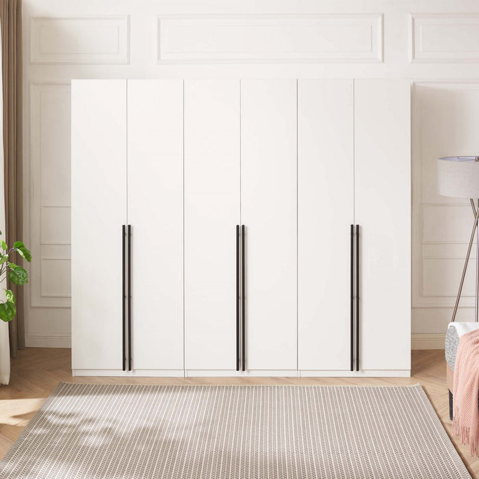 Armoire moderne Lee 32\" en blanc - Ensemble de 3