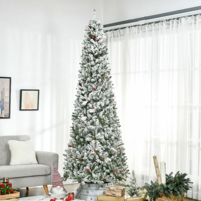 Homcom Arbre De Noel Artificiel De Neige De 9 Pieds