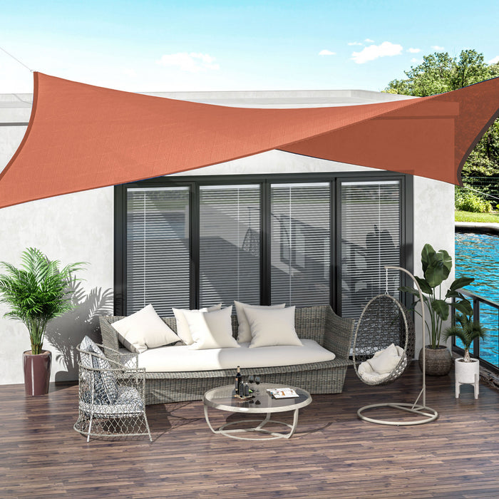 Voile D'ombrage Rectangulaire 4 X 6 M Toile Solaire Taud De Soleil Brique Terracotta