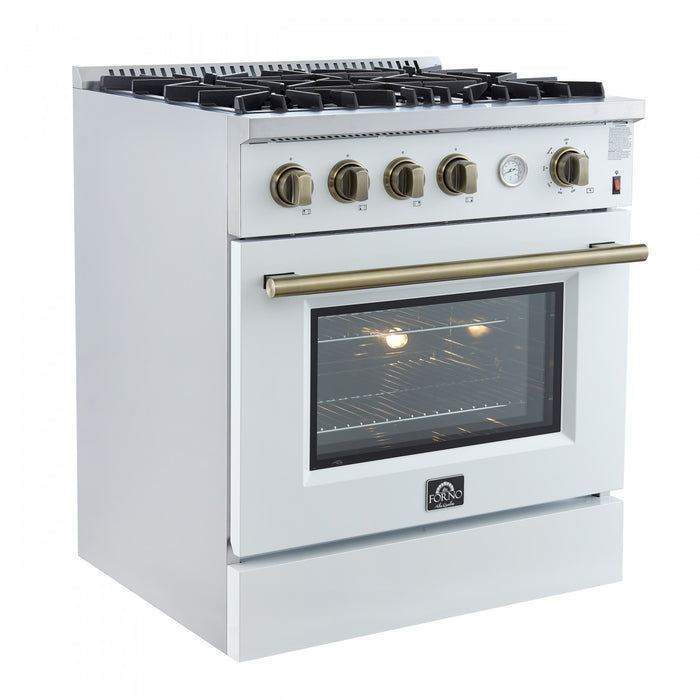 Cuisiniere a gaz Marco 30 pouces blanche, 4,32 pi³ – FFSGS6277-30WHT