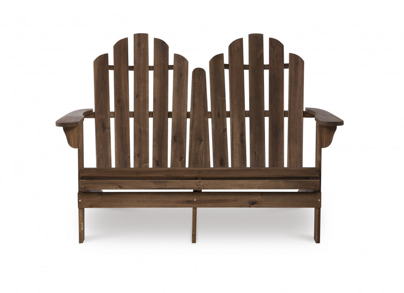 Banc Adirondack à deux places pour la terrasse - teck