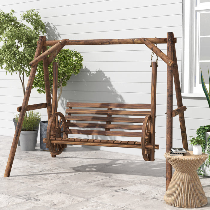 Outsunny Balancoire De Terrasse 2 Places Avec Support