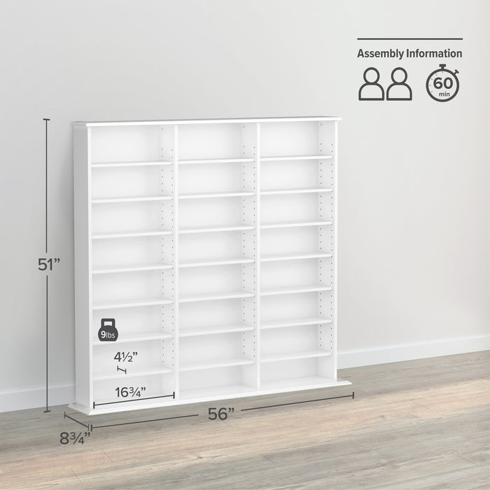 Console Simply Modern de Prepac à 3 tiroirs - blanche