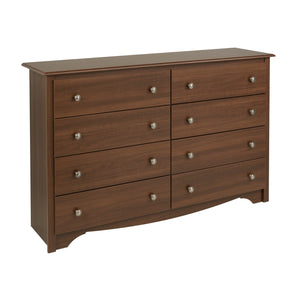 Commode Monterey à 8 tiroirs - cerisier