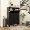HOMCOM Shoe Cabinet with 3 Flip Drawers for 24 Pairs of Shoes, Black