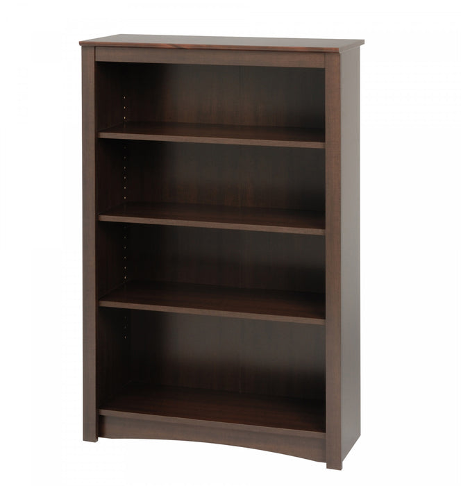 Bibliothèque à quatre tablettes - espresso