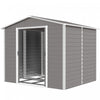 Outsunny Abri De Jardin 8'x7' Avec Serrure Et Cadre De Sol, Gris Clair