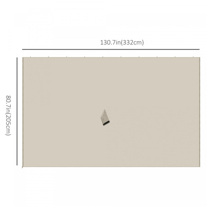 Outsunny Ensemble De Parois Laterales De Rechange Universelles Pour Tonnelle De 4 Panneaux Pour La Plupart Des Accessoires De Rideaux D'abri D'exterieur De 10' X 12' Beige