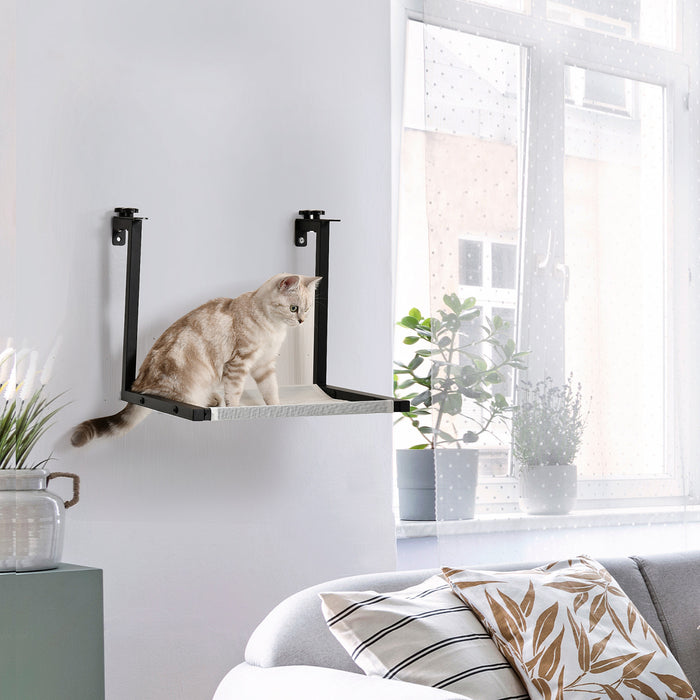 Pawhut Etagere Chat Radiateur Hamac Radiateur Chat Etagere Suspendue Murale Pour Chat Avec Coussin Amovible Cadre En Acier Convient Au Chat Moins De 4,5 Kg