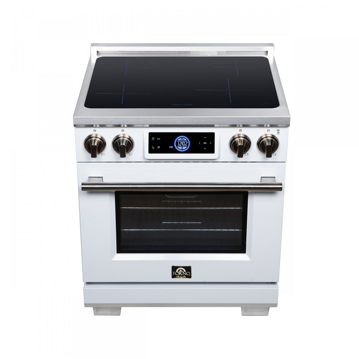 Cuisiniere a induction Forno Maximus 30 pouces, blanc, 4,32 pi³ - FFSIN0968-30WHT