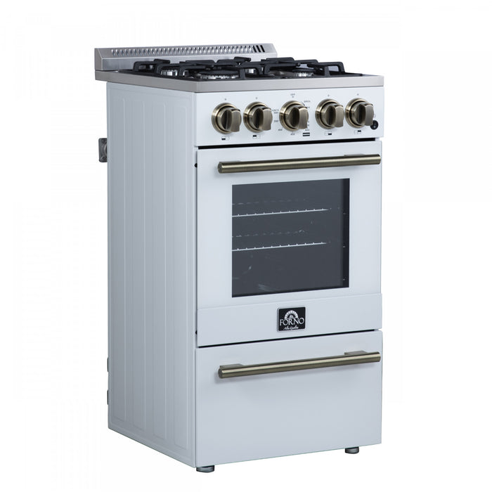 Cuisiniere a gaz autonome Forno Lamazze de 20 po, blanc,-FFSGS6265-20WHT