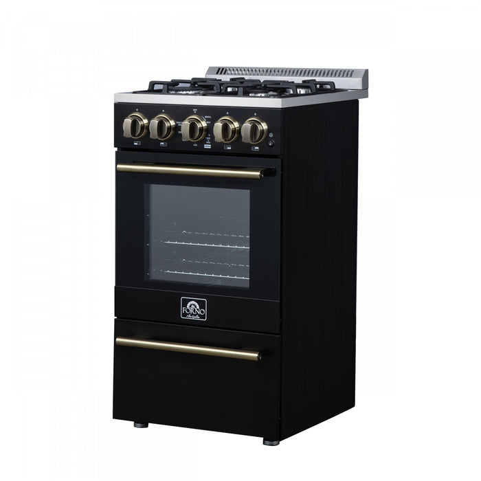 Cuisiniere a gaz autonome Forno Lamazze de 20 po, Noire -FFSGS6265-20BLK