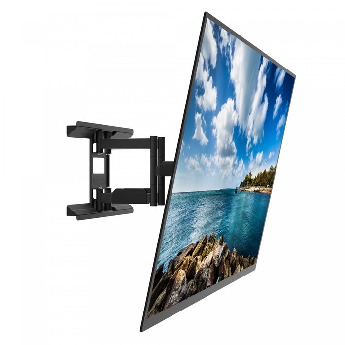 Support mural articule Kanto LX600SW pour televiseurs de 34 a 65 pouces, avec fixations metalliques robustes et boulons a bascule SNAPTOGGLE®, noir