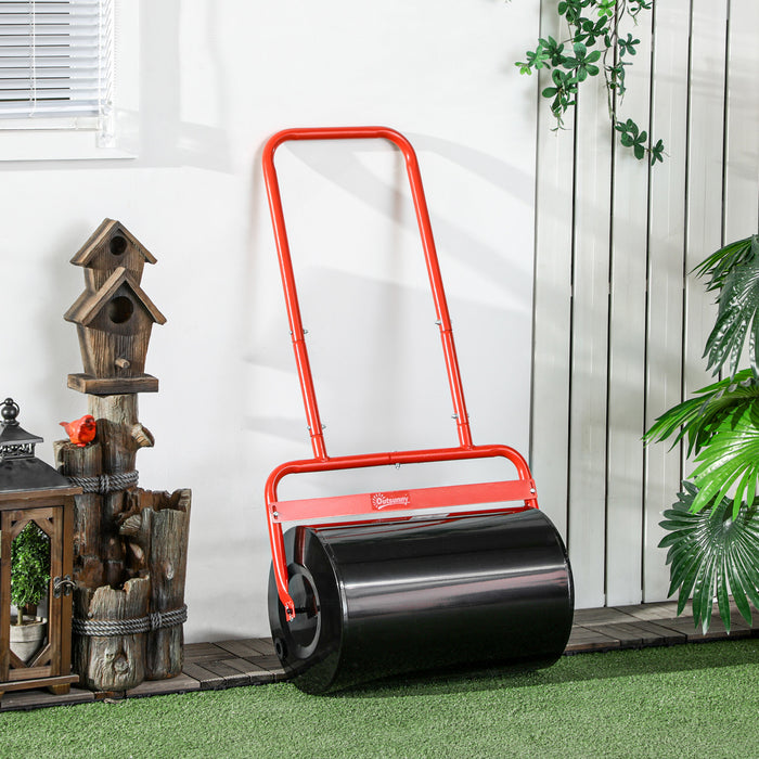 Outsunny Rouleau a gazon de 20\", 10 gallons d'eau/136 lb de sable, rouge