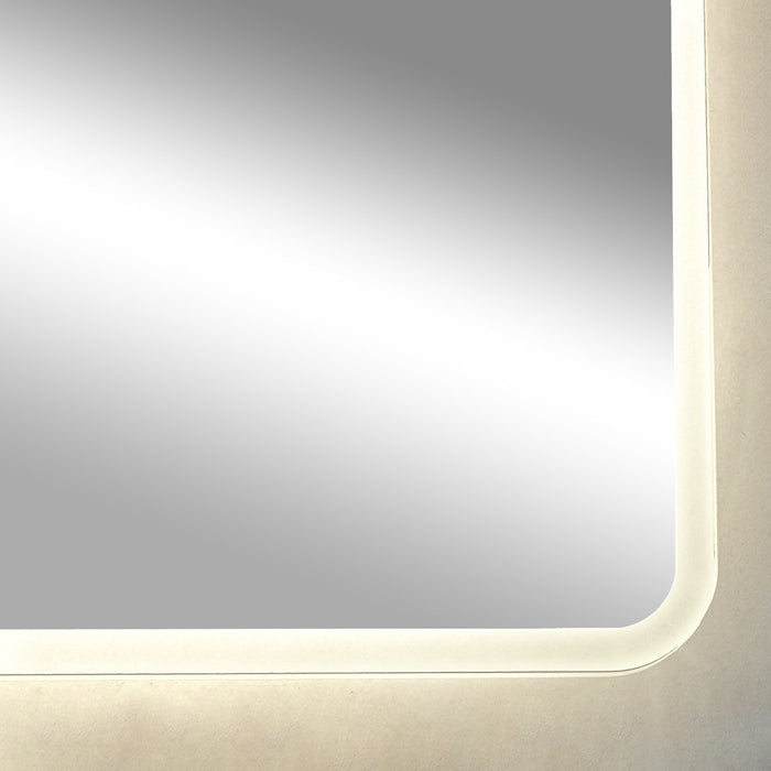Miroir rectangulaire de la collection Reflections illuminé à DEL de 32 W - argenté